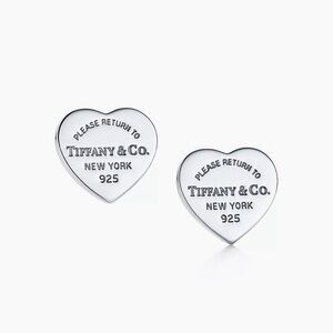 Tiffany & Co. 925 Heart Tag Stud Earrings